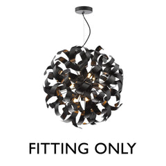 Swash 9 Light Pendant Matt Black Fitting Only