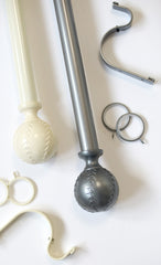 Laura Ashley 28mm Swirl Curtain Pole, Grey