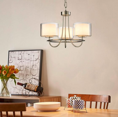 Laura Ashley Southwell 3 Light Pendant Polished Nickel