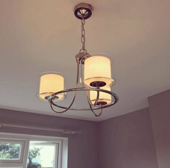 Laura Ashley Southwell 3 Light Pendant Polished Nickel