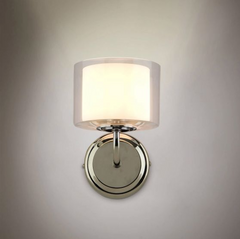 Laura Ashley Southwell Wall Light Polished Nickel