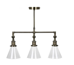 Laura Ashley Isaac 3 Light Bar Island Pendant Antique Brass