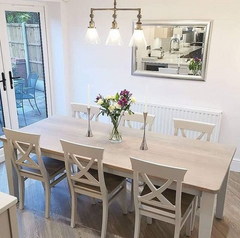 Laura Ashley Isaac 3 Light Bar Island Pendant Satin Nickel