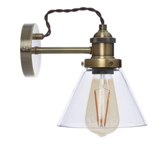 Laura Ashley Isaac Antique Brass Wall Light