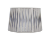 Laura Ashley 14 Inch Soft Grey and Charcoal Pleated Shade Empire