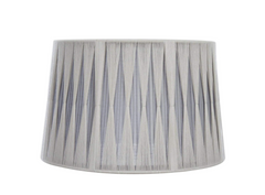 Laura Ashley 14 Inch Soft Grey and Charcoal Pleated Shade Empire