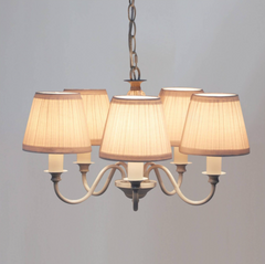 Laura Ashley Ellis 5 Light Ivory with Shades