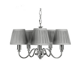 Laura Ashley Ellis 5 Light Polished Chrome with Shades