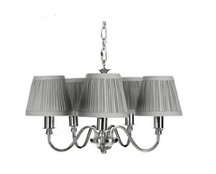 Laura Ashley Ellis 5 Light Polished Chrome with Shades