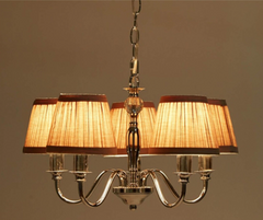 Laura Ashley Ellis 5 Light Polished Chrome with Shades
