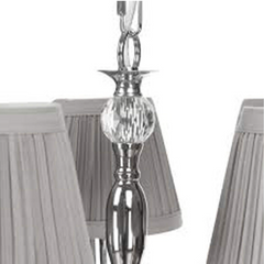 Laura Ashley Ellis 5 Light Polished Chrome with Shades