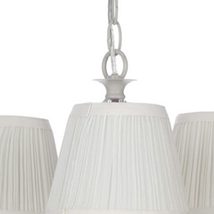 Laura Ashley Ellis 3 Light Grey Pendant with Shades