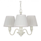 Laura Ashley Ellis 3 Light Ivory Pendant with Shades