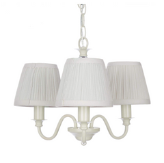 Laura Ashley Ellis 3 Light Ivory Pendant with Shades