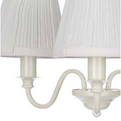Laura Ashley Ellis 3 Light Ivory Pendant with Shades