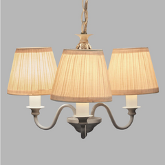 Laura Ashley Ellis 3 Light Ivory Pendant with Shades