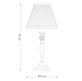 Laura Ashley Ellis Table Lamp Satin Grey with Shade