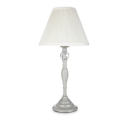 Laura Ashley Ellis Table Lamp Satin Grey with Shade