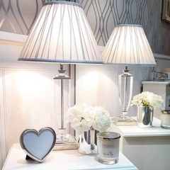 Laura Ashley Carson Crystal Table Lamp Medium Polished Nickel
