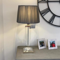 Laura Ashley Carson Crystal Table Lamp Small Polished Nickel
