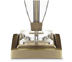 Laura Ashley Carson Crystal Table Lamp Medium Antique Brass