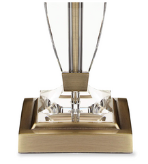 Laura Ashley Carson Crystal Table Lamp Large Antique Brass