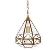 Laura Ashley Zaria Pendant Antique Brass