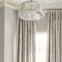 Laura Ashley Fernhurst Semi Flush 3 Light Polished Chrome