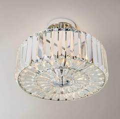 Laura Ashley Fernhurst 4 light Flush Polished Chrome and Crystal