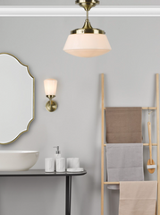 Caden Bathroom Ceiling Light Antique Brass CAD0175 Dar Lighting