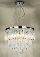Fame 5 Light Pendant Polished Nickel