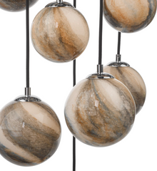 Mikara 12 lt Cluster 2.5m with Marble Effect Glass Dar Lighting MIK1250