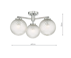 Wayne Bathroom Ceiling Light WAY5350 Dar Lighting