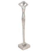 Antique Silver metal Hands On Head Statue