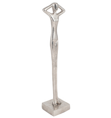 Antique Silver metal Hands On Head Statue