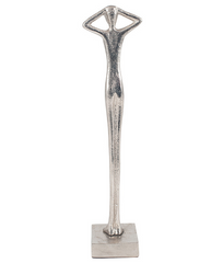 Antique Silver metal Hands On Head Statue