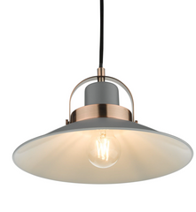 Liden 1 Light Single Pendant Graphite Copper dar lighting