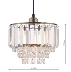 Laura Ashley Vienna Easy Fit Shade Antique Brass