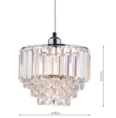 Laura Ashley Vienna Easy Fit Shade Polished Chrome