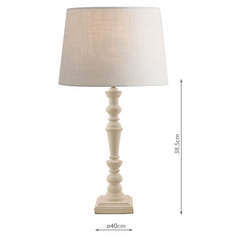 Laura Ashley Tate Wood Painted Candlestick Table Lamp Base