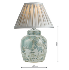 Laura Ashley Elizabeth Hand-Painted Ceramic Table Lamp Base Only