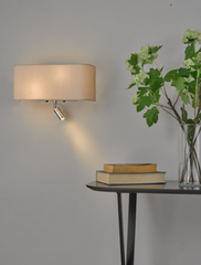 Ronda 3 Light Wall Light Ivory With LED Reading Light dar lighting