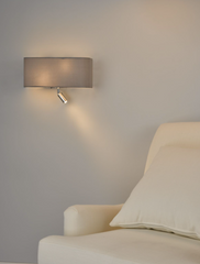Ronda 3 Light Wall Light Grey With LED Reading Light dar lighting