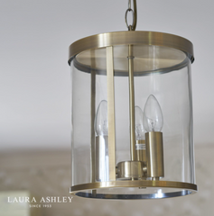 Laura Ashley Selbourne 3 Lt Pendant Antique Brass