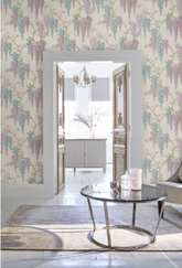Laura Ashley Wisteria Garden Wallpaper Pale Iris