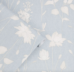 Laura Ashley Dragonfly Garden Wallpaper Chalk Blue