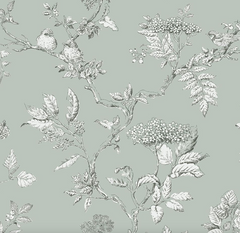 Laura Ashley Elderwood Wallpaper Duck Egg 113345