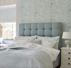 Laura Ashley Elderwood Wallpaper Duck Egg 113345