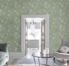 Laura Ashley Elderwood Wallpaper Sage 113348