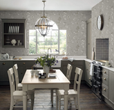 Laura Ashley Elderwood Wallpaper Steel 113347